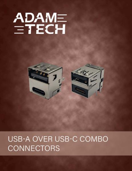 Adam Tech USB-A Over USB-C Combo Connector
