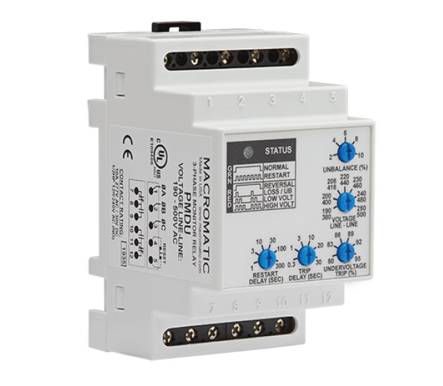 PHASE LOSS, PHASE REVERSAL, PHASE UNBALANCE, UNDERVOLTAGE & OVERVOLTAGE PMD Series