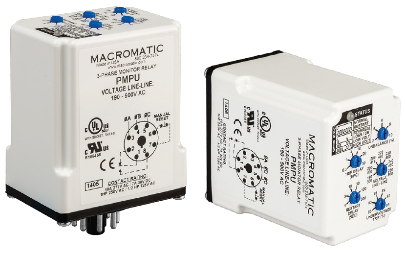 PHASE LOSS, PHASE REVERSAL, PHASE UNBALANCE, UNDERVOLTAGE & OVERVOLTAGE PMP Series