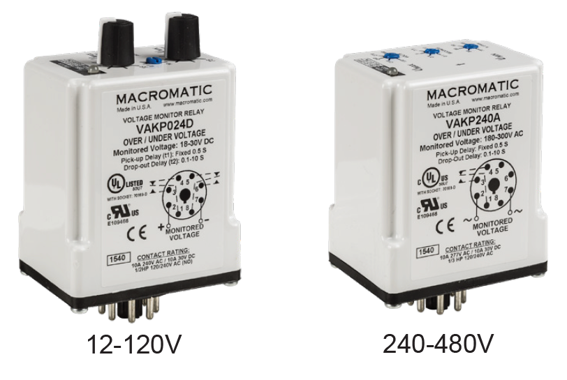 OVER/UNDER VOLTAGE | ADJUSTABLE TIME DELAY & DROP-OUT 12-480V | VAKP Series