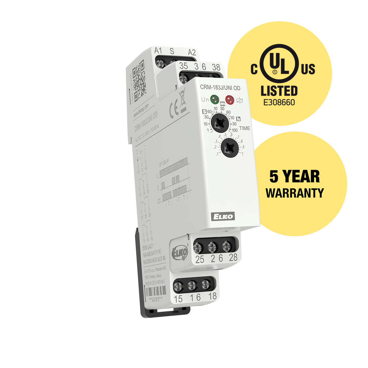 ELKO Time Delay Relay CRM-183J/UNI