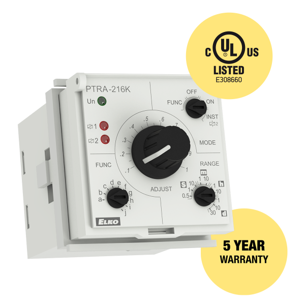 ELKo Multifunction time relay with three control inputs PTRA-216K/UNI