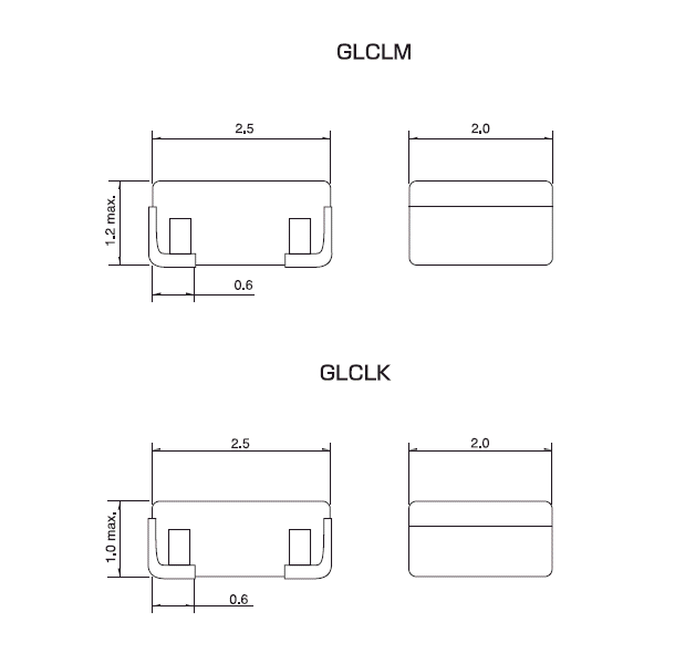 Alps - GLCL Series Power Indctor Dimensions