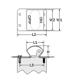 LEVER-ACTUATED CIRCUIT BREAKER BOOTS, BACK-OF-PANEL MOUNTING