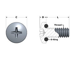 METRIC PAN HEAD WITH CROSS RECESS DRIVE (PHILLIPS)