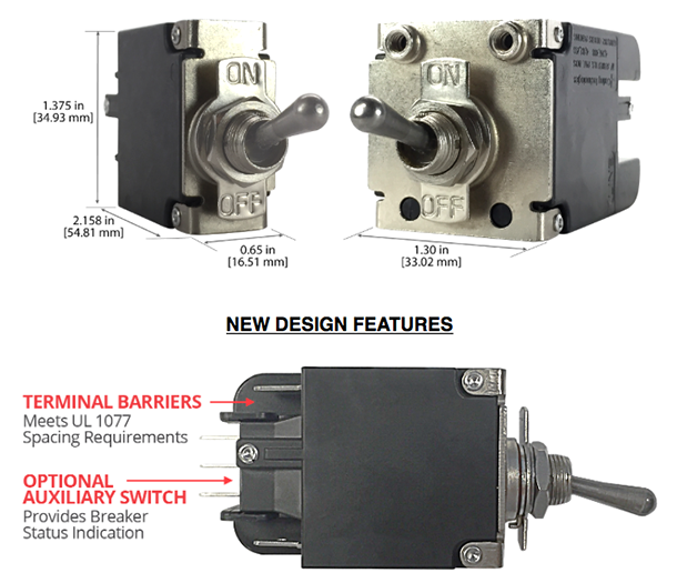 MS-Series Sealed Toggle Hydraulic Magnetic Circuit Breaker