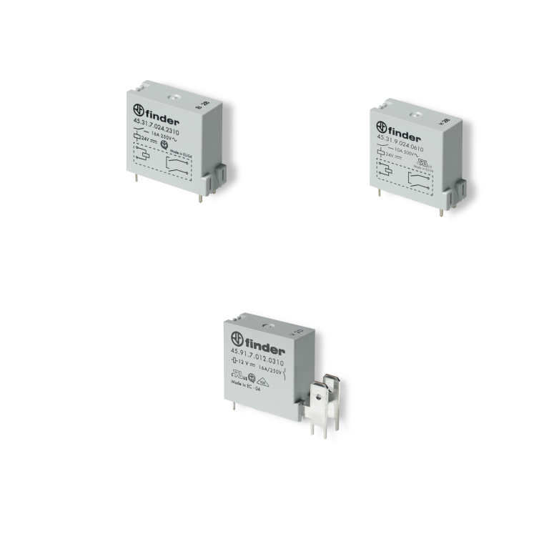 45 SERIES Miniature PCB Relays 10 - 16A
