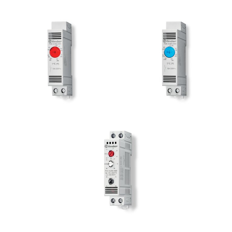 7T SERIES Panel thermo-hygrostat and thermostats